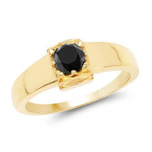 Load image into Gallery viewer, 0.50 Carat Genuine Black Diamond .925 Sterling Silver Ring