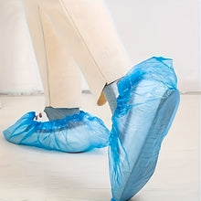 Load image into Gallery viewer, 100-Pack: Disposable Plastic Shoe Covers – Waterproof & Slip-Resistant
