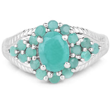 Load image into Gallery viewer, 2.13 Carat Genuine Emerald .925 Sterling Silver Ring