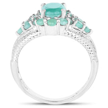 Load image into Gallery viewer, 2.13 Carat Genuine Emerald .925 Sterling Silver Ring