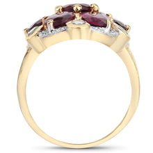 Load image into Gallery viewer, 11.22 Carat Genuine Rhodolite and Blue Topaz .925 Sterling Silver Ring