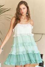 Load image into Gallery viewer, New Summer Swiss Dot Ruffled Tiered Mini Dress For Women β Feminine, Elegant, Playful, Sophisticated, Flirty Mini Dress for Special Occasions