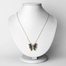 Load image into Gallery viewer, 2.94 Carat Genuine Blue Sapphire and White Zircon .925 Sterling Silver Necklace
