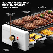 Load image into Gallery viewer, 4-in-1 Multifunctional Sausage Grill – Non-Stick, Adjustable Temp, Removable Pan, Kitchen & Dorm Use
