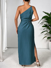 Load image into Gallery viewer, One Shoulder Sleeveless Maxi Dress Elegant & Sophisticated Evening Wear Women Luxury Party Dress