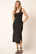 Load image into Gallery viewer, Side Slit Wide Strap Midi Tank Dress For Women – Comfortable, Sexy and Stylish Dress with Side Slits for Movement and a Flattering Silhouette