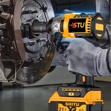 Load image into Gallery viewer, 21V Cordless Brushless Impact Wrench Drill Kit – Lithium Drill + Battery x1, 4000mAh Battery, Toolbox & Accessories