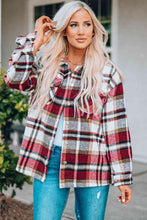Load image into Gallery viewer, Classic Plaid Button Front Shirt Jacket with Breast Pockets Casual & Minimalist Outerwear