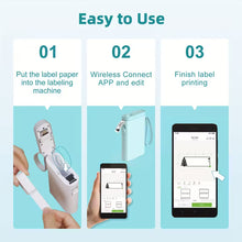 Load image into Gallery viewer, P21 Wireless Thermal Label Maker – Portable USB Printer with Paper Roll, Rechargeable & Ink-Free