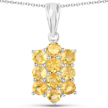 Load image into Gallery viewer, 6.60 Carat Genuine Citrine .925 Sterling Silver 3 Piece Jewelry Set (Ring, Earrings, and Pendant w/ Chain)