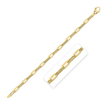 Load image into Gallery viewer, 14k Yellow Gold Diamante Paperclip Chain Bracelet (4.00 mm)