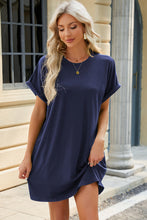 Load image into Gallery viewer, Short Sleeve Mini Dress with Pockets Casual & Stylish Everyday Wear