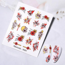 Load image into Gallery viewer, Abstract Lady Face Water Decals Fruit Flower Summer Leopard Alphabet Leaves Nail Stickers Water Black Leaf Sliders Marble Nail Art Stickers Water Transfer Nail Decals Full Wraps Gradient Acrylic Nail Kits for Women Manicure Decoration