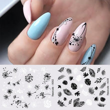 Load image into Gallery viewer, Abstract Lady Face Water Decals Fruit Flower Summer Leopard Alphabet Leaves Nail Stickers Water Black Leaf Sliders Marble Nail Art Stickers Water Transfer Nail Decals Full Wraps Gradient Acrylic Nail Kits for Women Manicure Decoration