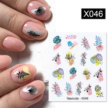 Load image into Gallery viewer, Abstract Lady Face Water Decals Fruit Flower Summer Leopard Alphabet Leaves Nail Stickers Water Black Leaf Sliders Marble Nail Art Stickers Water Transfer Nail Decals Full Wraps Gradient Acrylic Nail Kits for Women Manicure Decoration