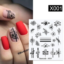 Load image into Gallery viewer, Abstract Lady Face Water Decals Fruit Flower Summer Leopard Alphabet Leaves Nail Stickers Water Black Leaf Sliders Marble Nail Art Stickers Water Transfer Nail Decals Full Wraps Gradient Acrylic Nail Kits for Women Manicure Decoration