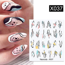 Load image into Gallery viewer, Abstract Lady Face Water Decals Fruit Flower Summer Leopard Alphabet Leaves Nail Stickers Water Black Leaf Sliders Marble Nail Art Stickers Water Transfer Nail Decals Full Wraps Gradient Acrylic Nail Kits for Women Manicure Decoration