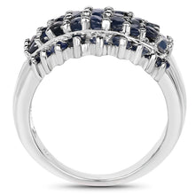 Load image into Gallery viewer, 2.70 Carat Genuine Blue Sapphire .925 Sterling Silver Ring
