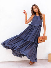 Load image into Gallery viewer, Romantic Ruffled Sleeveless Tiered Maxi Dress with Pockets Elegant & Chic Statement Beautiful Design Dress