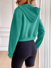 Load image into Gallery viewer, Relaxed Minimalist Zip-Up Dropped Shoulder Hooded Jacket Casual & Comfortable Lightweight Outerwear