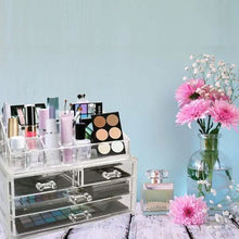 Load image into Gallery viewer, 2-Pack: Acrylic Makeup Organizer Cosmetic Jewelry Display Box