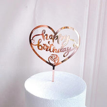 Load image into Gallery viewer, Acrylic One Cake Topper Top Cake One Cake Topper Birthday Cake Topper Double Sided For Anniversaries And Parties Birthday Party Cupcake Toppers Flags Wedding Baby Shower Supplies Lovely Baking Dessert Decorations