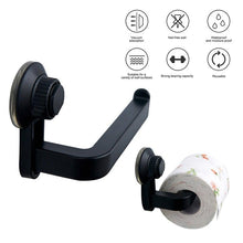 Load image into Gallery viewer, Acrylic Toilet Paper Holder Tissue Rack Wall Mounted Bathroom Kitchen Roll Holder Paper Tissue Rack Hook Modern Black Hanger Toilet Tissue Roll Holders Dispenser And Hangers Wall Mounted For Bathroom Kitchen