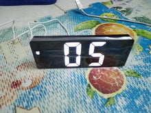 Load image into Gallery viewer, Acrylic/Mirror Alarm Clock LED Digital Clock Voice Control Snooze Time Temperature Display Night Mode Digital Alarm Clock, LED Bedside Clock with 6-Level Brightness Dual Alarm Adjustable Volume with 3 Alarm Sound Alarm Clock for Bedroom Office