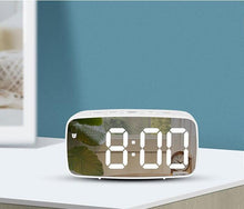 Load image into Gallery viewer, Acrylic/Mirror Alarm Clock LED Digital Clock Voice Control Snooze Time Temperature Display Night Mode Digital Alarm Clock, LED Bedside Clock with 6-Level Brightness Dual Alarm Adjustable Volume with 3 Alarm Sound Alarm Clock for Bedroom Office