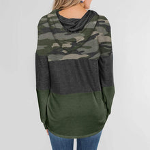 Load image into Gallery viewer, Actloe Women Long Sleeve Striped Color Block Casual Hoodies