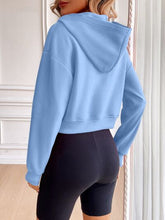 Load image into Gallery viewer, Relaxed Minimalist Zip-Up Dropped Shoulder Hooded Jacket Casual & Comfortable Lightweight Outerwear