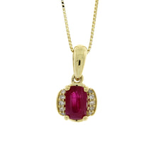 Load image into Gallery viewer, .63ct Ruby Diamond Fashion Pendants 14KT Yellow Gold