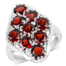 Load image into Gallery viewer, 5.22 Carat Genuine Garnet .925 Sterling Silver Ring