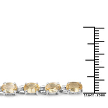 Load image into Gallery viewer, 9.03 Carat Genuine Citrine .925 Sterling Silver Bracelet