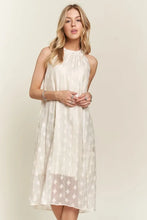 Load image into Gallery viewer, Applique Pearl Detail Grecian Neck Midi Dress For Women, Elegant Grecian Neck Dress with Applique Pearl Detailing for Formal Occasions & Galas