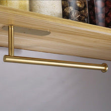 Load image into Gallery viewer, Adhesive Paper Holder Gold 304 Stainless Steel Stand Toilet Paper Towel Rack Tissue Roll Hanger For Kitchen Bathroom Free Nail Stainless Steel Toilet Tissue Roll Holder Sticky Hand Towel Hanger Vertical Or Horizontal No Drilling