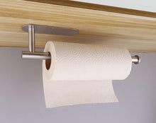 Load image into Gallery viewer, Adhesive Paper Holder Gold 304 Stainless Steel Stand Toilet Paper Towel Rack Tissue Roll Hanger For Kitchen Bathroom Free Nail Stainless Steel Toilet Tissue Roll Holder Sticky Hand Towel Hanger Vertical Or Horizontal No Drilling