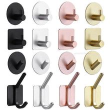 Load image into Gallery viewer, Adhesive Wall Hooks Mounted Door Key Cloth Coat Bathroom Robe Hanger Kitchen Hardware Rack Shelf Bag Hook Organizer For Hanging Bathroom Toilet Sticky Hook