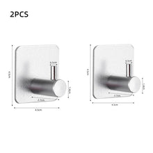 Load image into Gallery viewer, Adhesive Wall Hooks Mounted Door Key Cloth Coat Bathroom Robe Hanger Kitchen Hardware Rack Shelf Bag Hook Organizer For Hanging Bathroom Toilet Sticky Hook