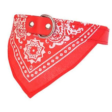 Load image into Gallery viewer, Adjustable Bandana Leather Pet Collar