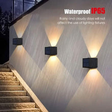 Load image into Gallery viewer, Adjustable Beam Solar Wall Sconce Outdoor Light with 140 Lumens