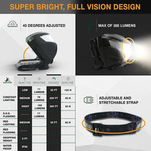 Load image into Gallery viewer, Adjustable Rechargeable LED Headlamp Strap USB Headlamps 5W Headlight Perfect For Fishing Camping Hiking Comfortable Headlamp Flashlights For Adults And Kids