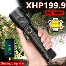 Load image into Gallery viewer, Adjustable Rechargeable Tactical Flashlight USB LED Super Bright Zoomable IPX65 Waterproof Portable Torchlight Flash Lamp USB Charging For Hiking Camping Running Fishing