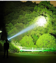 Load image into Gallery viewer, Adjustable Rechargeable Waterproof LED Flashlights Rechargeable High Lumens Torchlight Zoomable Torch USB Charging Waterproof 5 Modes With Power Display For Camping Hiking Outdoor Emergency