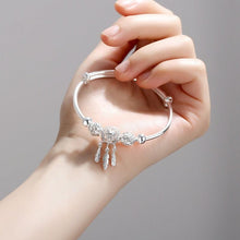 Load image into Gallery viewer, Adjustable Sterling Silver Dreamcatcher Feather Round Bead Charm Bracelet Bangle Adjustable Polished Hollow Out Bracelet For Women Girl Teen Mother Friend Friendship Cute Luxury Jewelry Birthday Gift