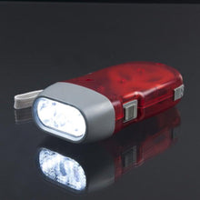 Load image into Gallery viewer, Adjustable Super Bright LED Light Hand Press Flashlight Waterproof Wind Up Light Hand Crank Flashlight Torch Light Crank Lamp Power For Hiking Outdoor Home Camping