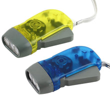 Load image into Gallery viewer, Adjustable Super Bright LED Light Hand Press Flashlight Waterproof Wind Up Light Hand Crank Flashlight Torch Light Crank Lamp Power For Hiking Outdoor Home Camping