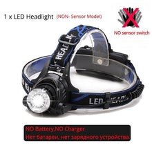 Load image into Gallery viewer, Adjustable USB Rechargeable IR Sensor Super Bright Headlight Battery For Long Working Time LED Headlamp Fishing Waterproof Head Light Lamp Perfect For Running Camping