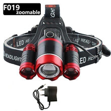 Load image into Gallery viewer, Adjustable Zoomable Headlamp Ultra Bright Rechargeable LED Bright High Lumen Head Lights Head Lamp Waterproof Flashlight For Outdoor Cmaping Fishing Hiking Biking Fishing Headlamp Running Headlamp