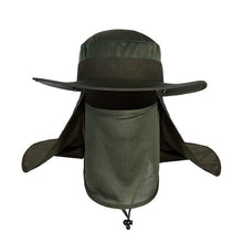 Load image into Gallery viewer, Adult Wide Brim Sun Hat with Neck Face Flap Cover